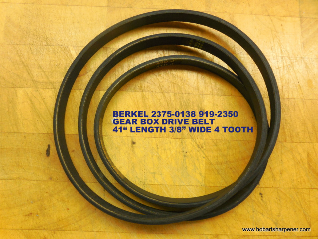  BERKEL 2375-0138 919-2350 GEAR BOX DRIVE BELT 41" LONG 3/8" WIDE FLAT FOUR TOOTH  BELT